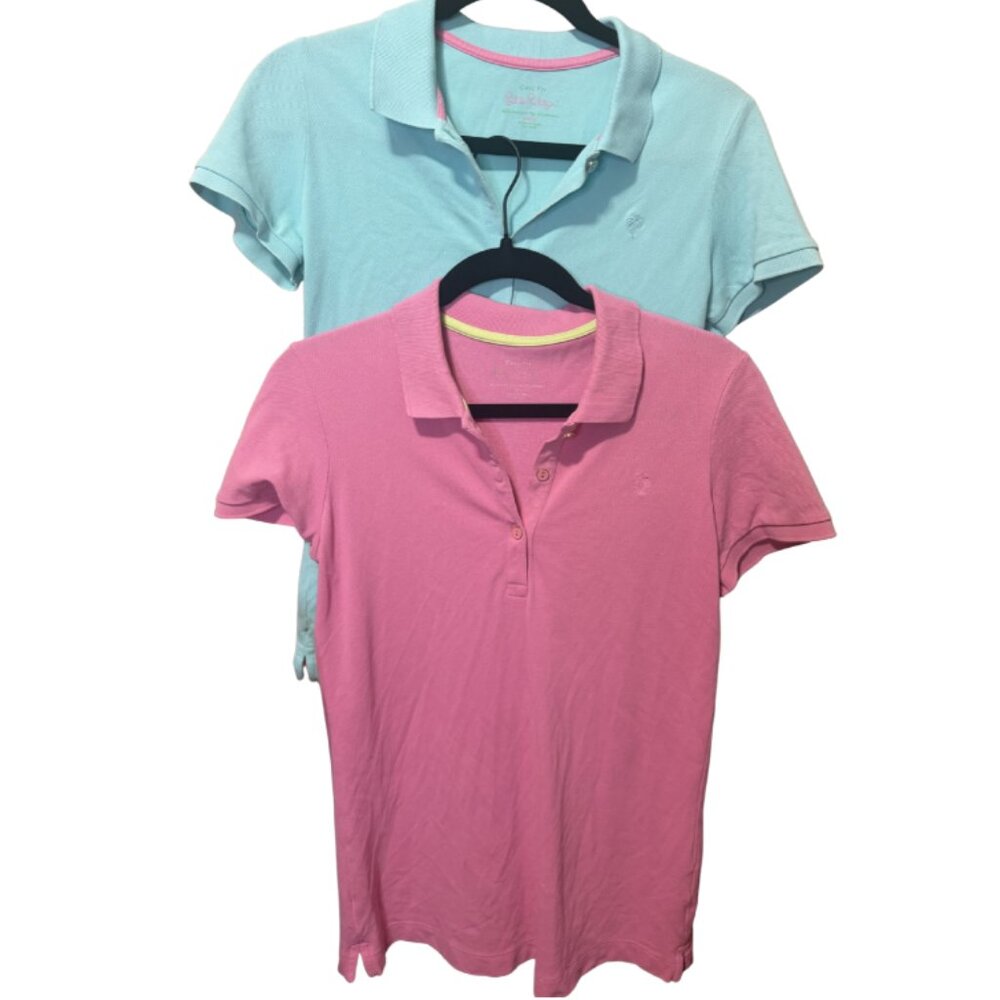 Lilly Pulitzer Polo Shirt BUNDLE of 2 items! Size Small Blue and Pink!